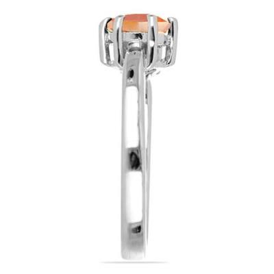 BUY REAL PADPARADSCHA QUARTZ GEMSTONE RING IN 925 SILVER